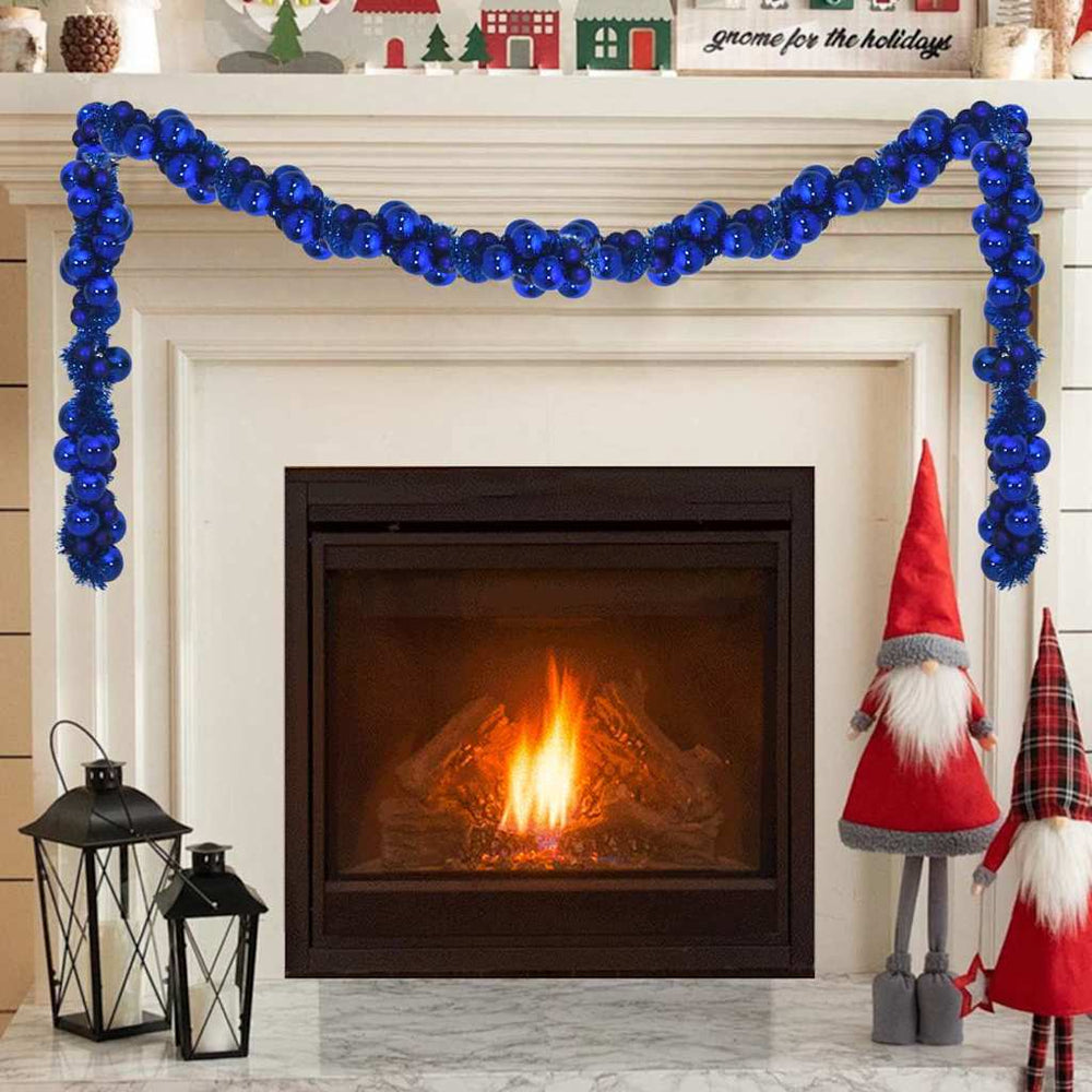 Blaue Weihnachtskugelgirlande 186 cm