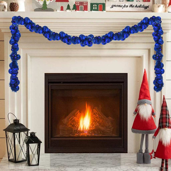 Blaue Weihnachtskugelgirlande 186 cm