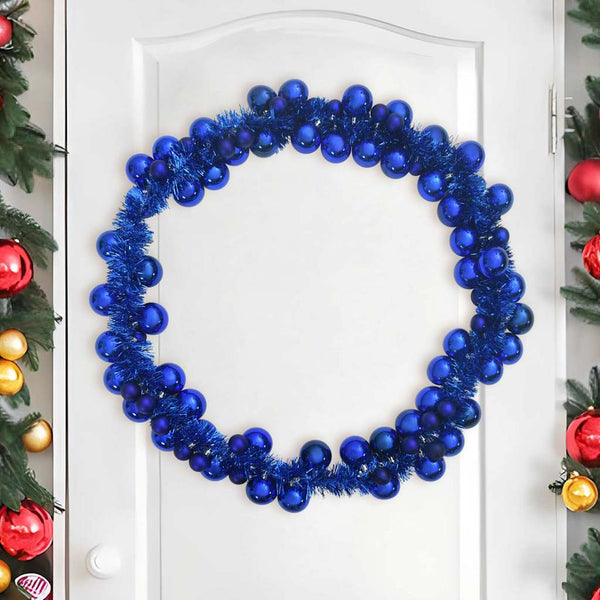 Blaue Weihnachtskugelgirlande 186 cm