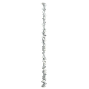Weihnachtskugelgirlande Weiß/Silber 186cm