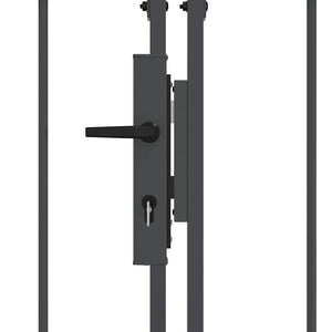 Graues Gartentor Assen, Stahl, 4 x 1,25 m
