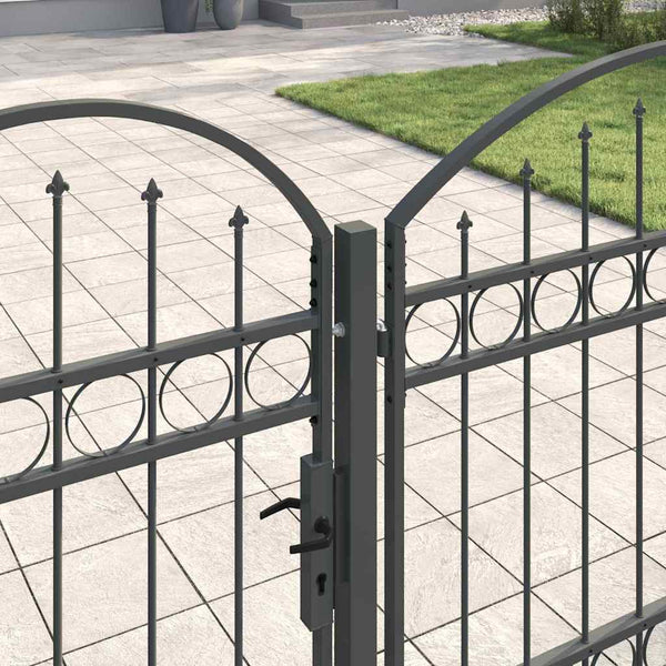 Graues Gartentor Assen, Stahl, 4 x 1,25 m