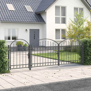 Graues Gartentor Assen, Stahl, 4 x 1,25 m