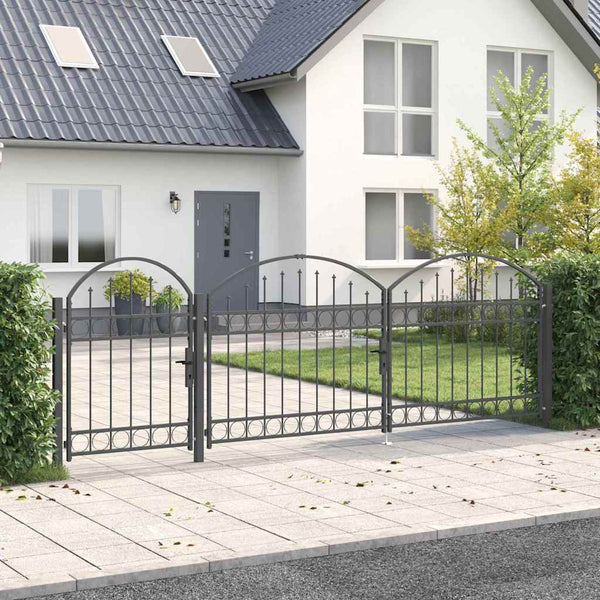 Graues Gartentor Assen, Stahl, 4 x 1,25 m