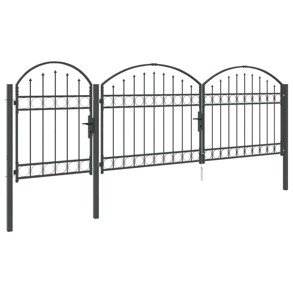 Graues Gartentor Assen, Stahl, 4 x 1,25 m