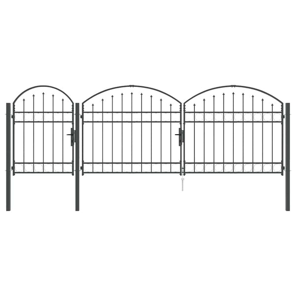 Graues Gartentor Assen, Stahl, 4 x 1,25 m
