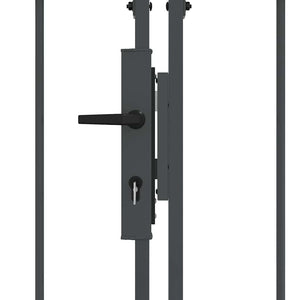 Graues Gartentor Assen mit Bogen 400x100 cm