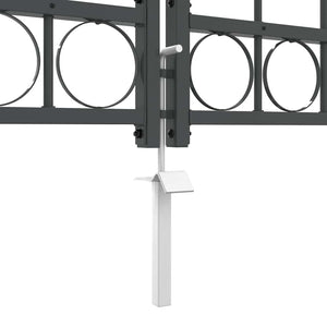 Graues Gartentor Assen mit Bogen 400x100 cm