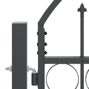 Gartentor Assen Grau, Stahl, 400x125cm