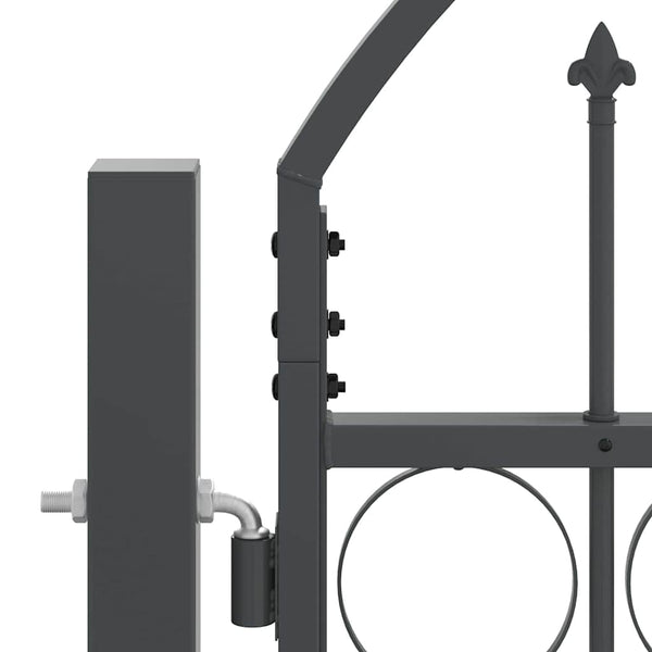 Gartentor Assen Grau, Stahl, 400x125cm