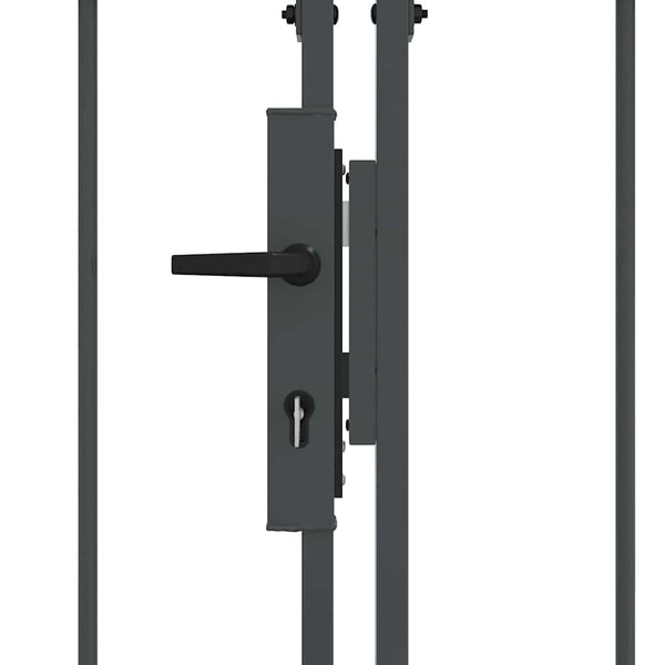 Gartentor Assen Grau, Stahl, 400x125cm