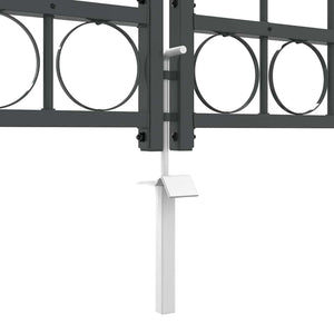 Gartentor Assen Grau, Stahl, 400x125cm