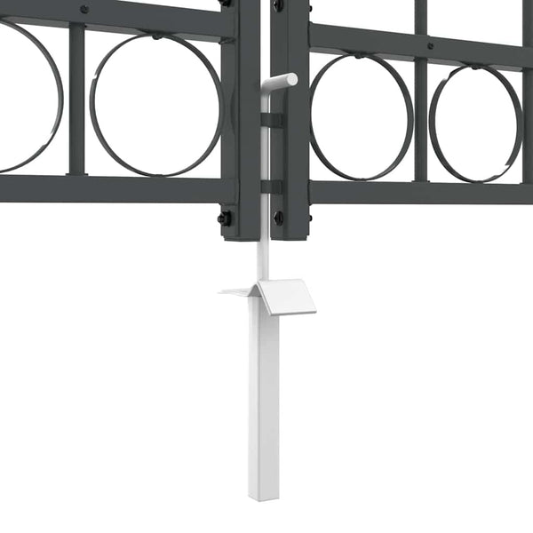 Gartentor Assen Grau, Stahl, 400x125cm
