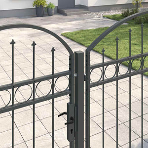 Gartentor Assen Grau, Stahl, 400x125cm