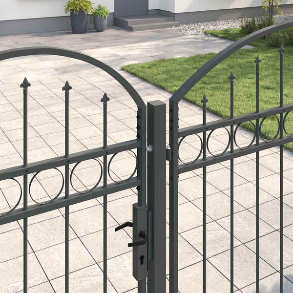 Gartentor Assen Grau, Stahl, 400x125cm