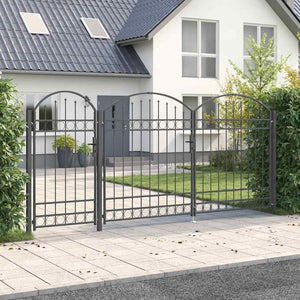 Gartentor Assen Grau, Stahl, 400x125cm