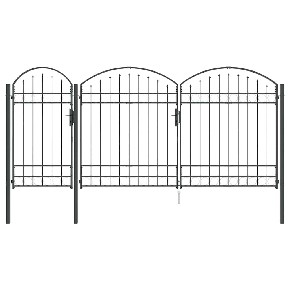 Gartentor Assen Grau, Stahl, 400x125cm