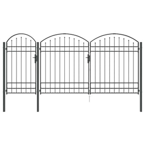 Gartentor Assen Grau, Stahl, 400x125cm