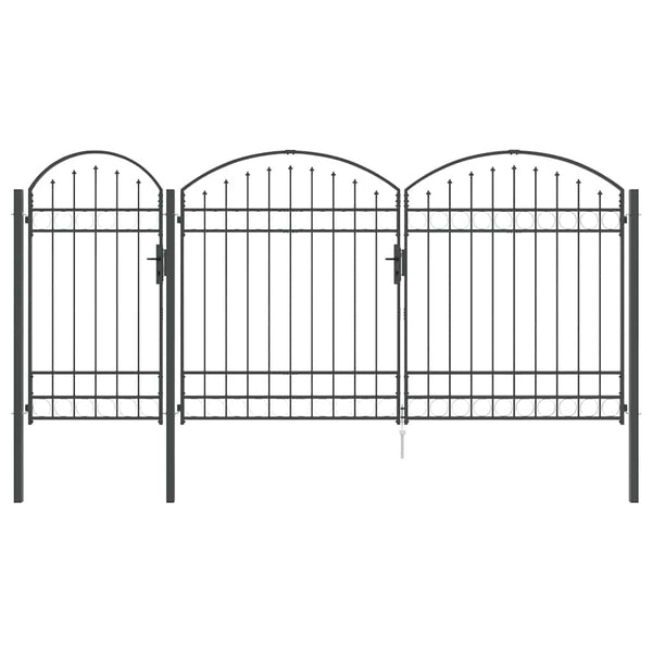 Gartentor Assen Grau, Stahl, 400x125cm
