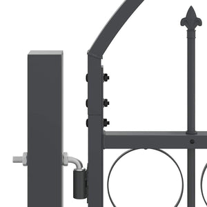 Gartentor Assen Grau 500x75 cm Stahl