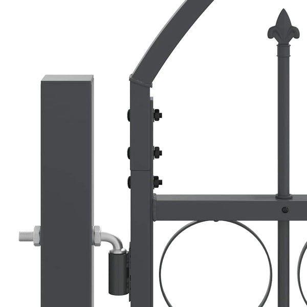 Gartentor Assen Grau 500x75 cm Stahl