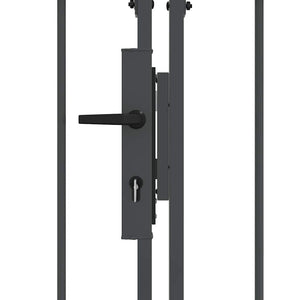 Gartentor Assen Grau 500x75 cm Stahl