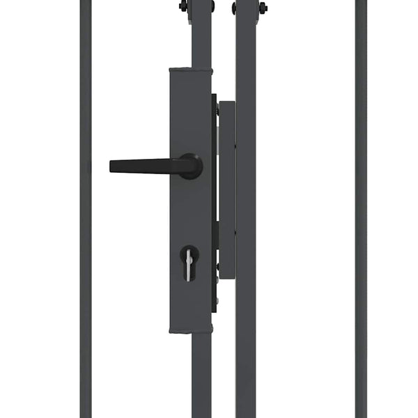 Gartentor Assen Grau 500x75 cm Stahl