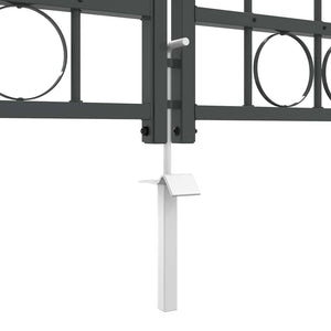 Gartentor Assen Grau 500x75 cm Stahl