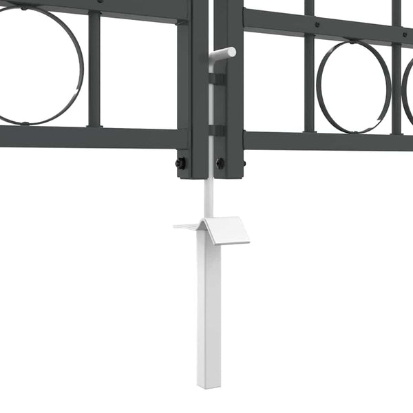 Gartentor Assen Grau 500x75 cm Stahl