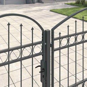 Gartentor Assen Grau 500x75 cm Stahl
