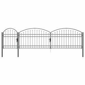 Gartentor Assen Grau 500x75 cm Stahl
