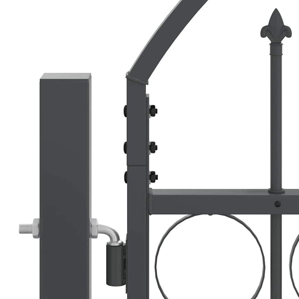 Gartentor Assen Grau, gewölbt, 500x100 cm