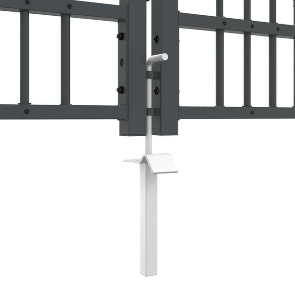Graues Stahl Zauntor 305x75cm