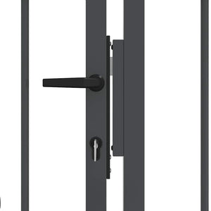 Graues Stahl-Zauntor 305x150cm