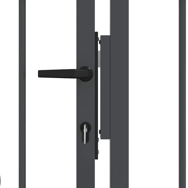 Graues Stahl-Zauntor 305x150cm