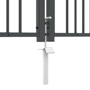 Graues Stahl-Zauntor 305x150cm