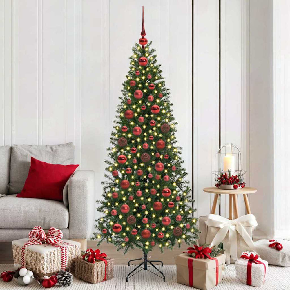 Weihnachtskugel Set mit 300 LEDs Rot