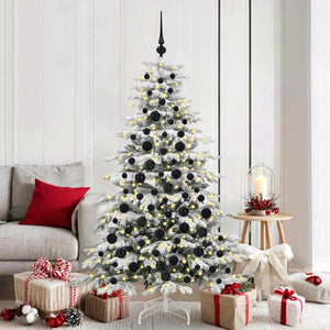 Weihnachtskugel Set Schwarz mit 300 LEDs