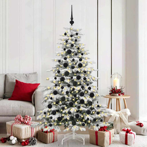 Weihnachtskugel Set Schwarz mit 300 LEDs
