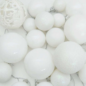 Weihnachtskugel Set 150 LEDs Weiß 61-teilig
