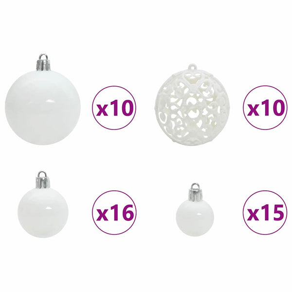 Weihnachtskugel Set mit 300 LEDs Weiß