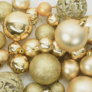 Goldenes Weihnachtskugel-Set mit 150 LEDs