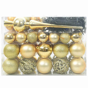 Goldenes Weihnachtskugel-Set mit 150 LEDs