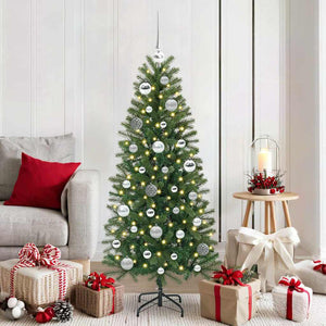 Weihnachtskugel Set Silber mit 150 LEDs (61-teilig)