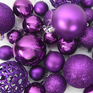 Weihnachtskugel Set Lila mit 150 LEDs