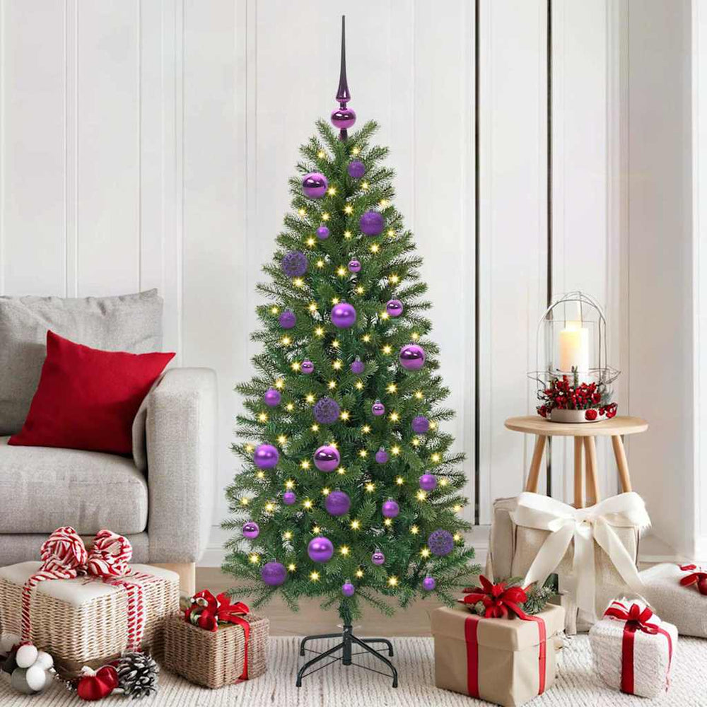 Weihnachtskugel Set Lila mit 150 LEDs