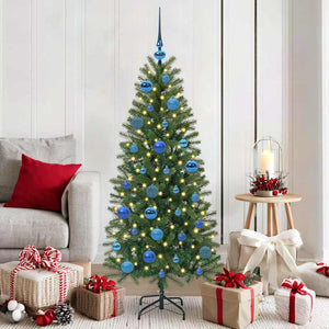 Weihnachtskugel Set mit LED-Lichtern Blau