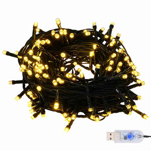 Weihnachtskugel Set mit LEDs Blau 120-tlg.