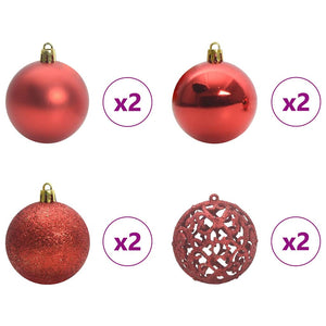 Weihnachtskugel Set LED Mehrfarbig 61-teilig