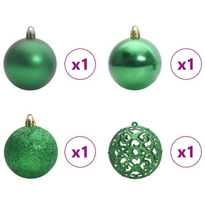 Weihnachtskugel Set LED Mehrfarbig 61-teilig